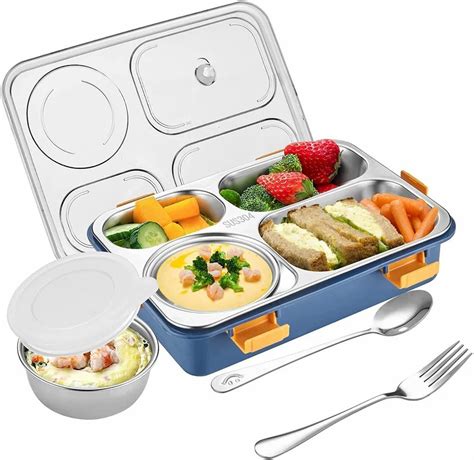 airtight lunch box stainless steel|leak proof divided lunch containers.